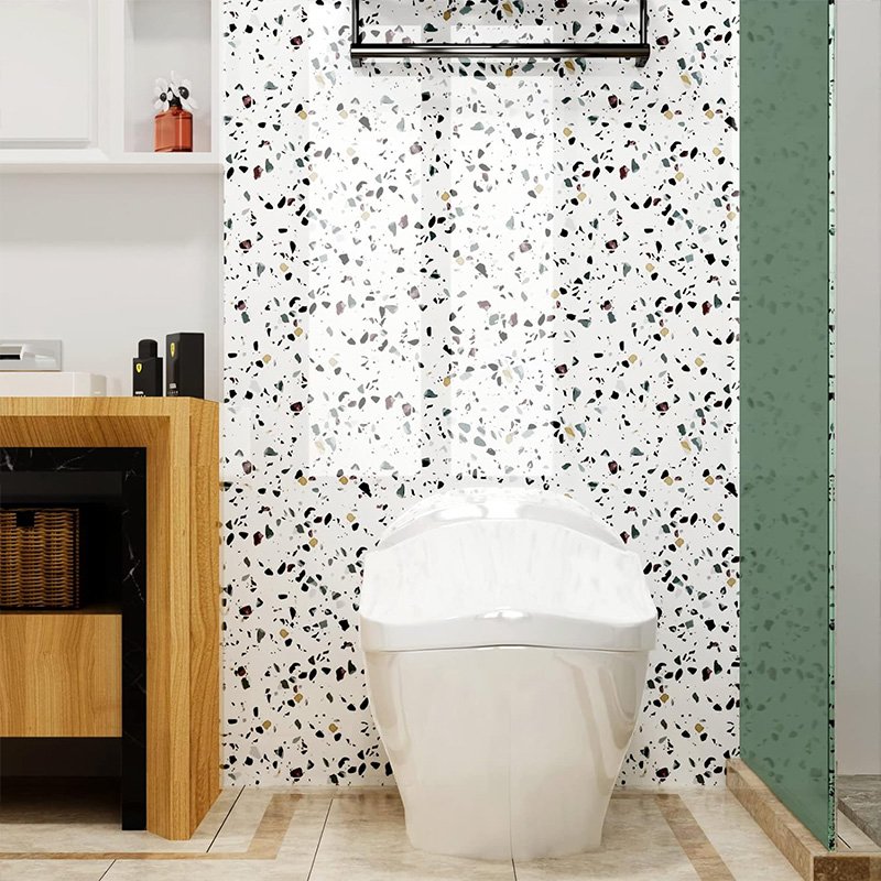 PVC 3D terrazzo contact paper peel and stick waterproof home decorative wallpaper self-adhesive vinyl roll for kitchen bathroom