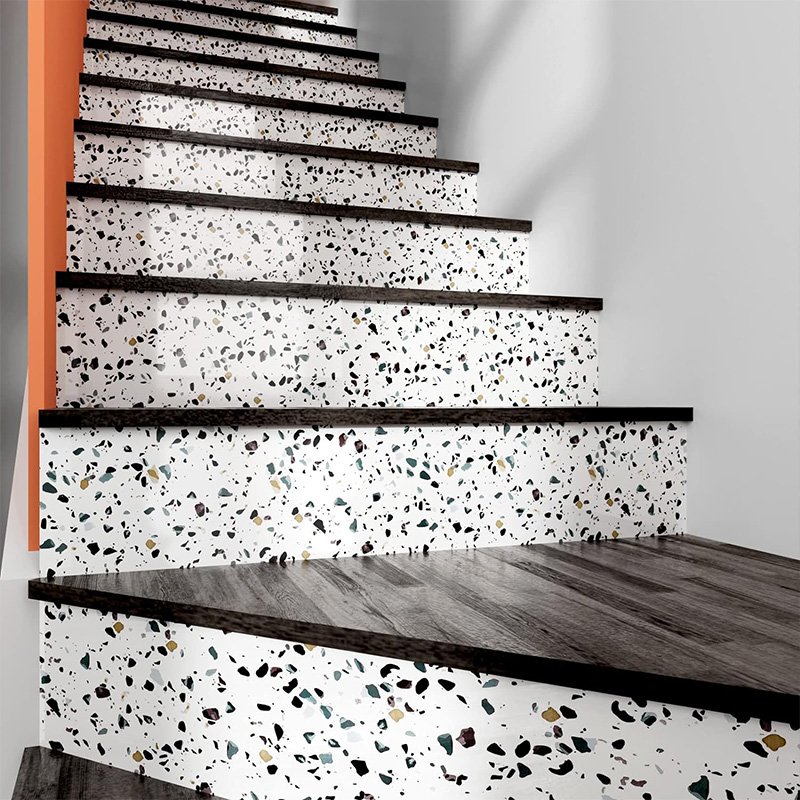 PVC 3D terrazzo contact paper peel and stick waterproof home decorative wallpaper self-adhesive vinyl roll for kitchen bathroom