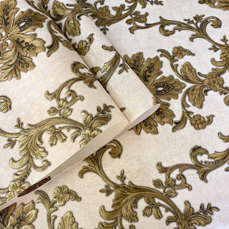 3D European Damascus relief waterproof wallpaper for bedroom living room dining room background wall wallpaper