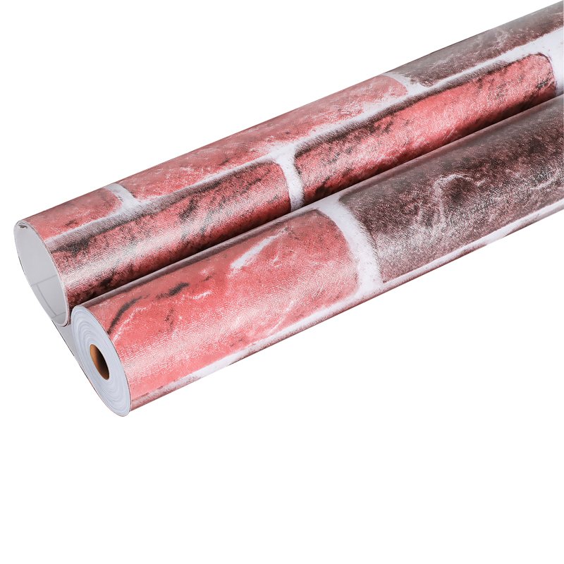 Factory supply cheap stone wall paper rolls 3d brick pvc self adhesive wallpaper