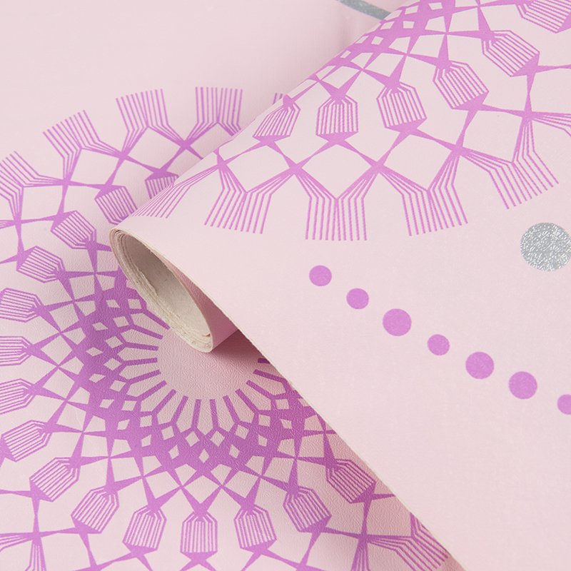 European style classic wall paper roll wallcovering luxury floral shop for water proof latest pink geometric wallpaper