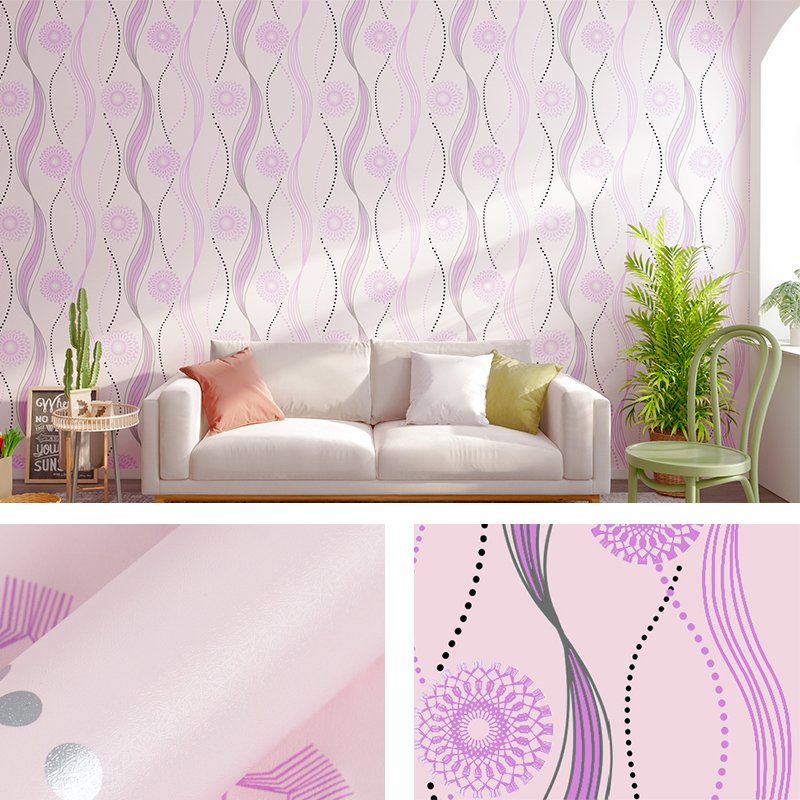 European style classic wall paper roll wallcovering luxury floral shop for water proof latest pink geometric wallpaper