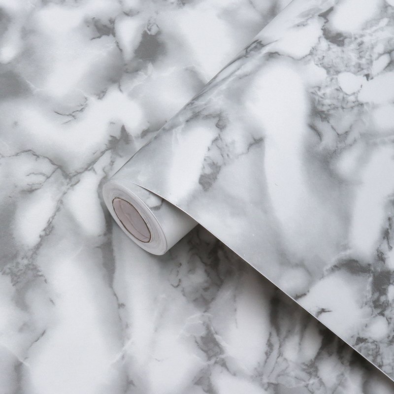 grey Self adhesive for kitchen wallpaper roll vinyl marble deco pvc 3d wall paper
