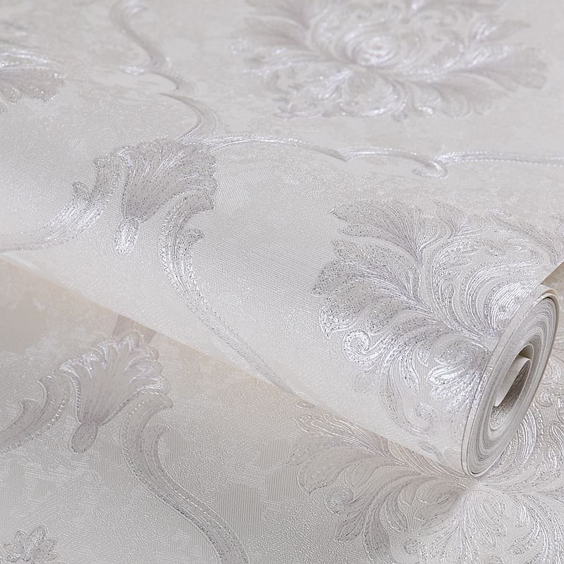 Dark brown 3D European large flower embossed wallpaper bedroom living room dining room hotel luxury three-dimensional wallpaper
