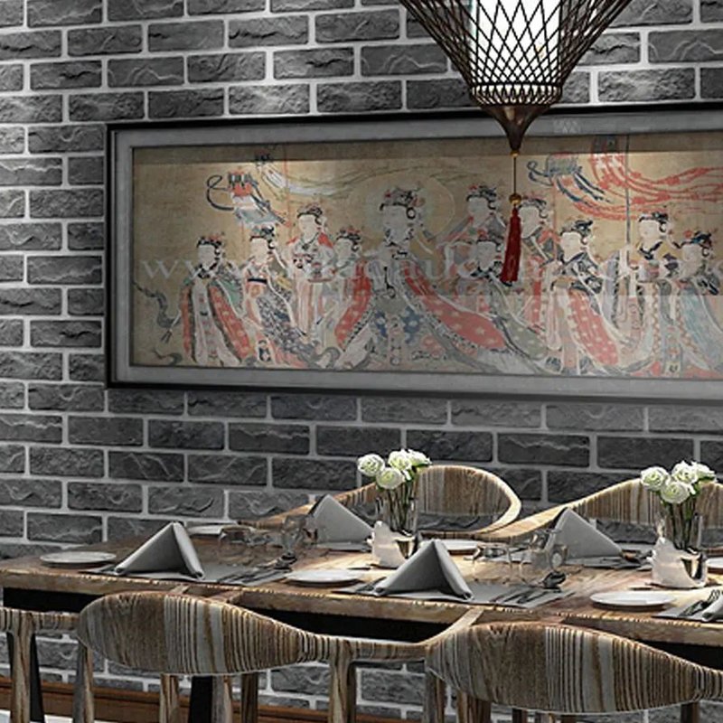 Blue brick, red brick, gray brick wallpaper, brick pattern non woven wallpaper