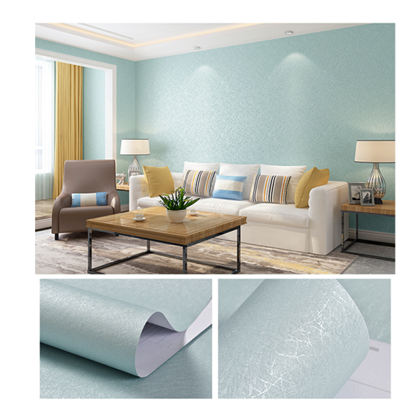 Commercial Building Interior Decoration Textured Wallpaper Project PVC Vinyl Wallcovering