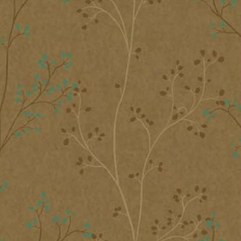 Plant and tree brushing water Self adhesive non woven wallpaper