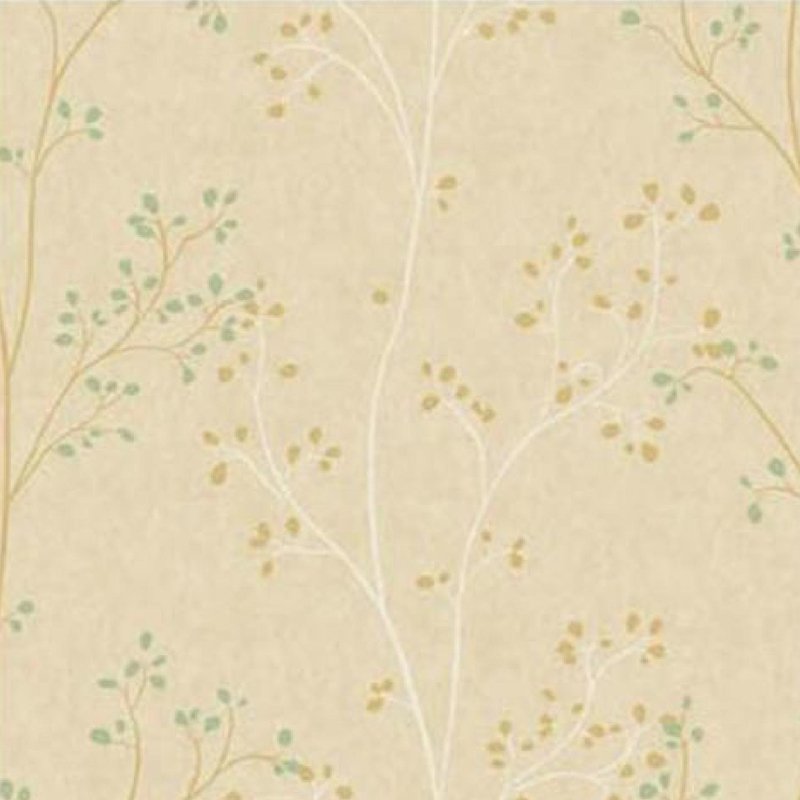 Plant and tree brushing water Self adhesive non woven wallpaper