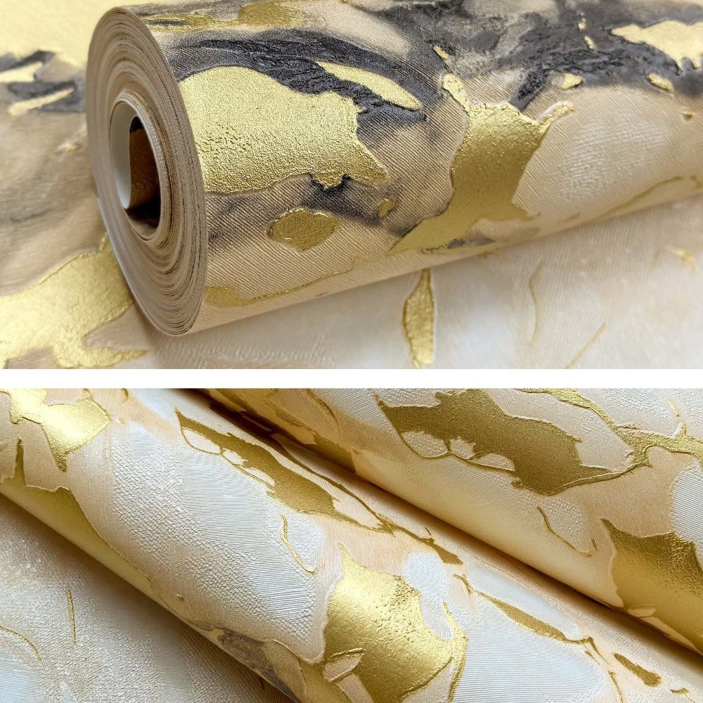 waterproof 2024 New style fresh and elegant sprinkle gold luxury wallpaper hotel decorative wallpaper