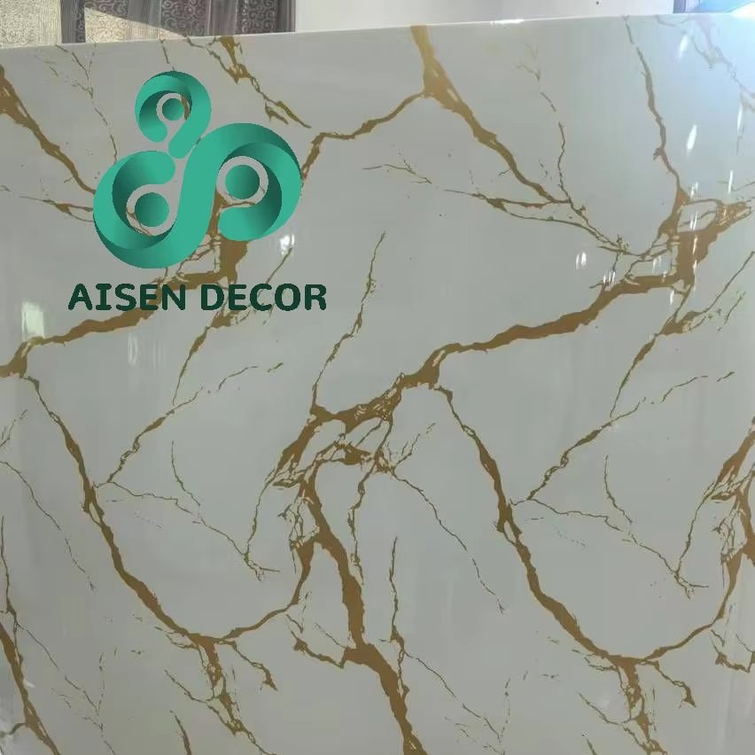Factory Price 3m Roll 60/120cm Width Slef Adhesive High Gloss Pvc Marble Wall Sticker