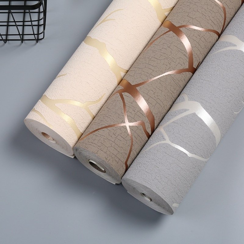 Foamed Suede 3D Modern Velvet Wallpaper Rolls For Home Wall Decoration