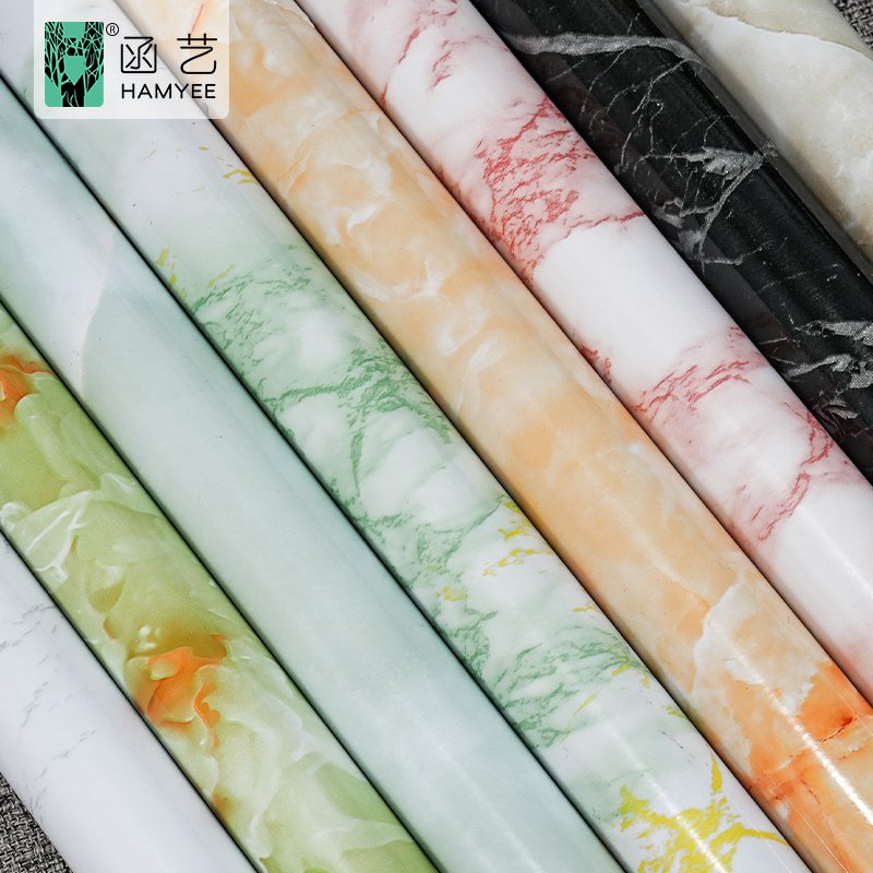 Marble look pvc film for furniture contact paper adhesive peel and stick wallpaper home decoration