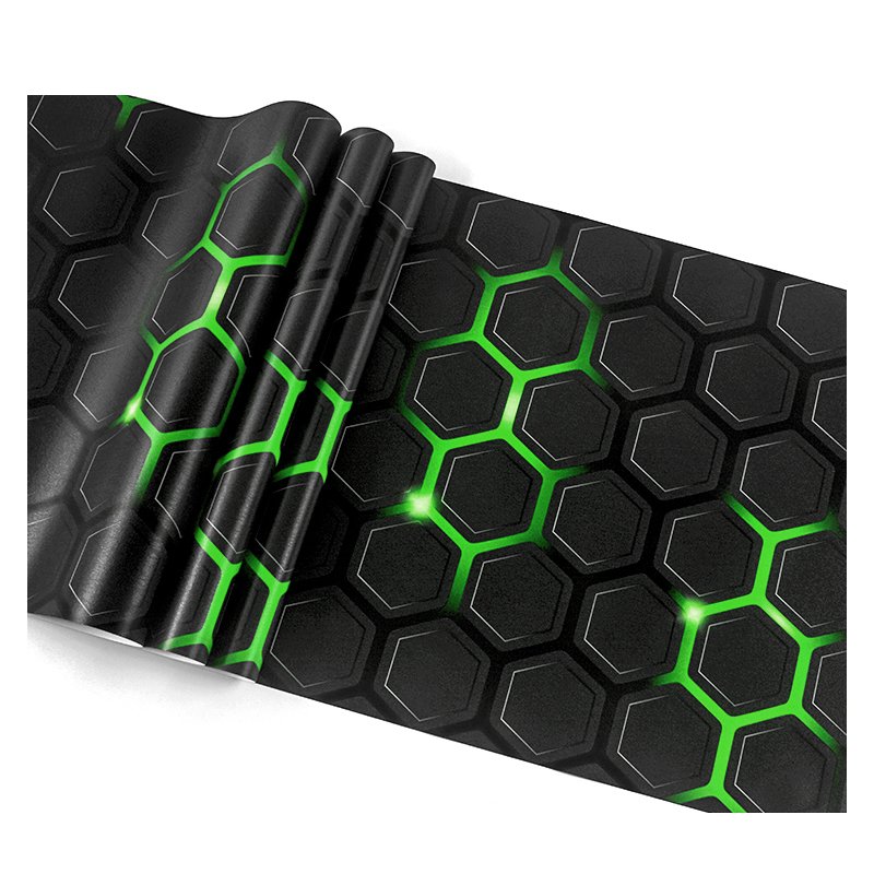 2024 Modern Scientific Paper Wall Decor PVC Geometry 3D hexagon Wallpaper Rolls for KTV Ball Music sports Room Background