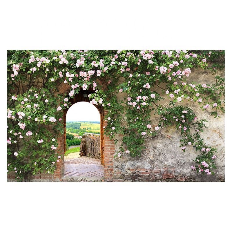 Florist wall decoration fresh wallpaper garden bar milk tea shop wall decoration green plants water bar background wall mural
