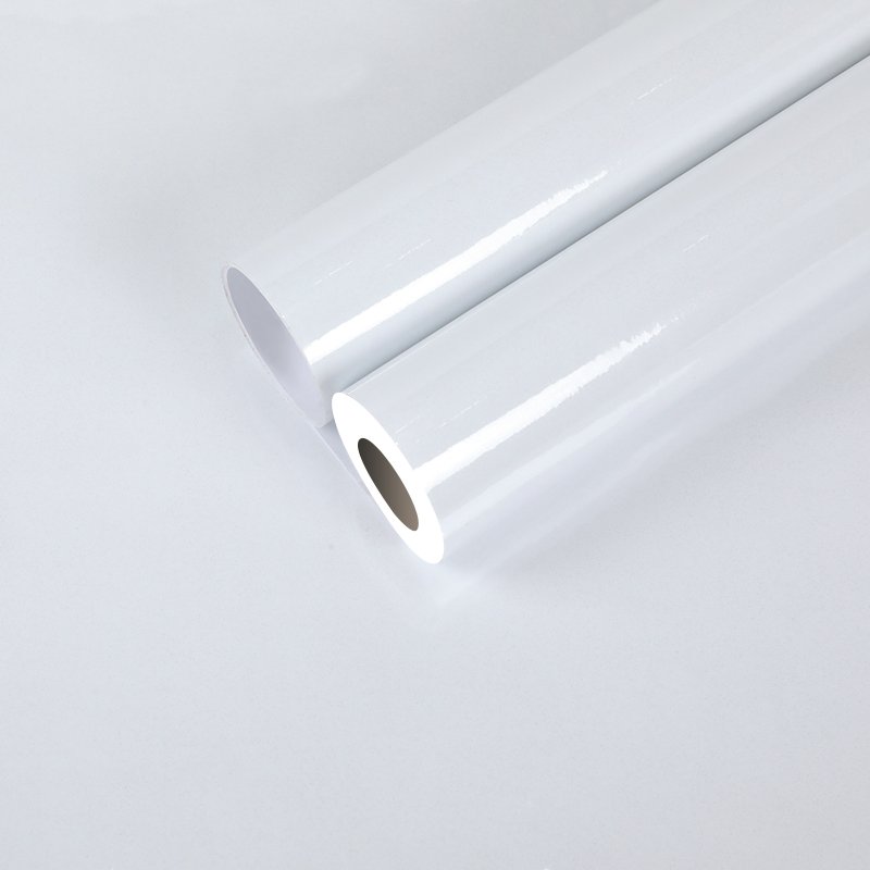 Glossy Pearl White Self-Adhesive wallpaper smooth surface Water proof