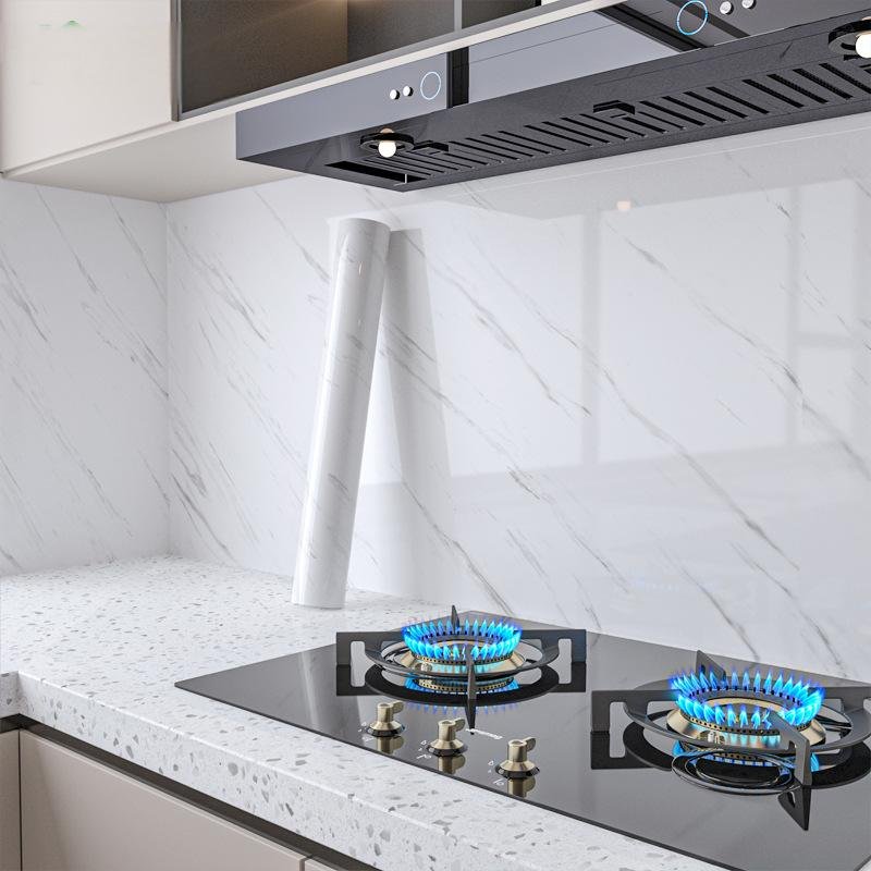 3D PVC Marble Stone Pattern Film Wall Panel Wallpaper Removable Self- Adhesive Vinyl Paper for Bathroom Kitchen Walls