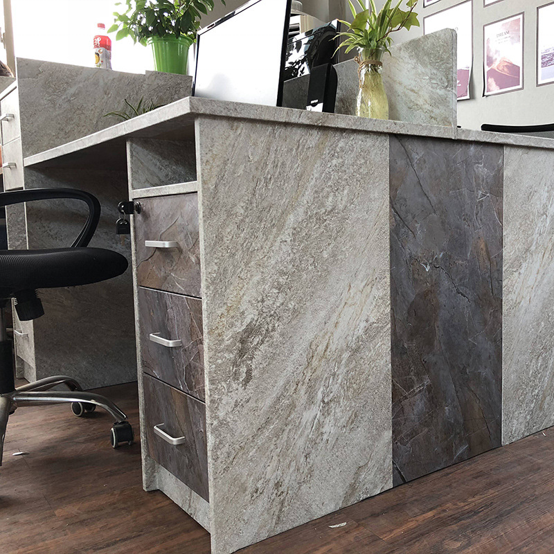 UDK Newly matte surface thicken marble brick design wall paper PVC adhesive wallpaper for table furniture decor