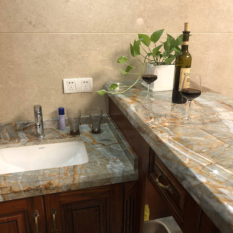 UDK Newly matte surface thicken marble brick design wall paper PVC adhesive wallpaper for table furniture decor