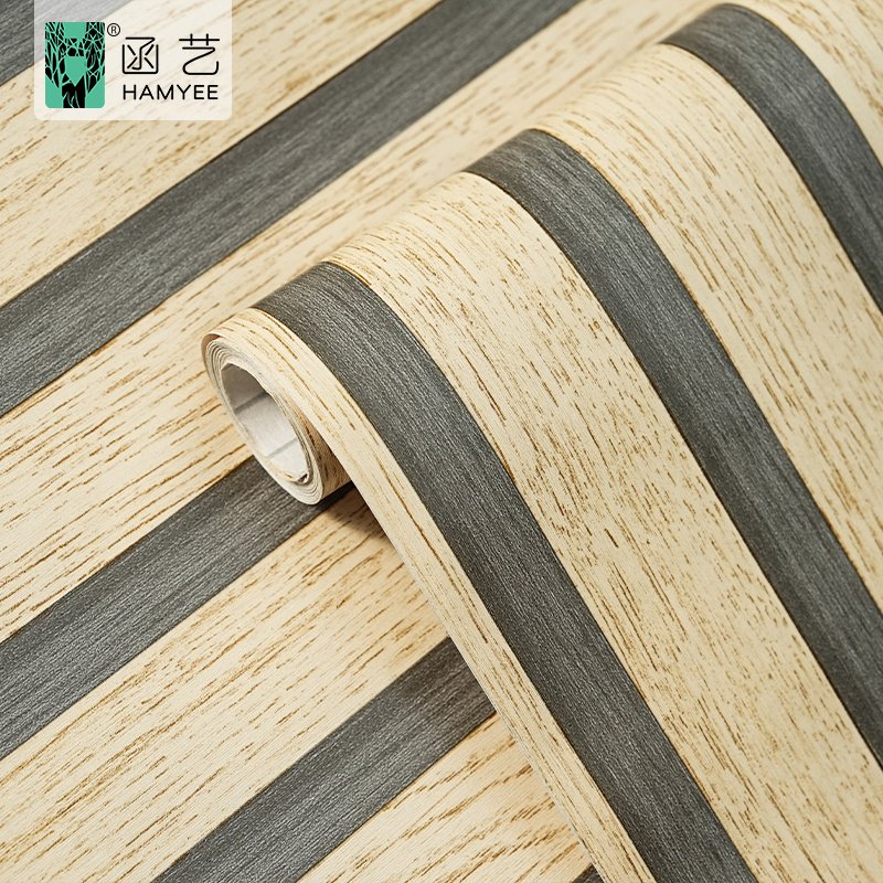 Hot selling peel & stick alternative wood pvc wallpaper wall paper adhesive for interior decoration
