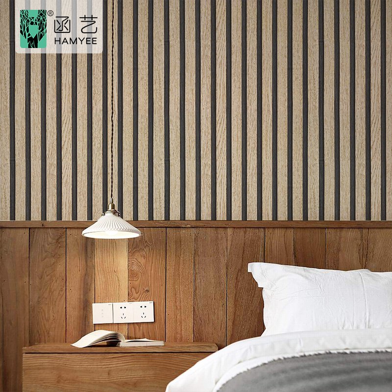 Hot selling peel & stick alternative wood pvc wallpaper wall paper adhesive for interior decoration