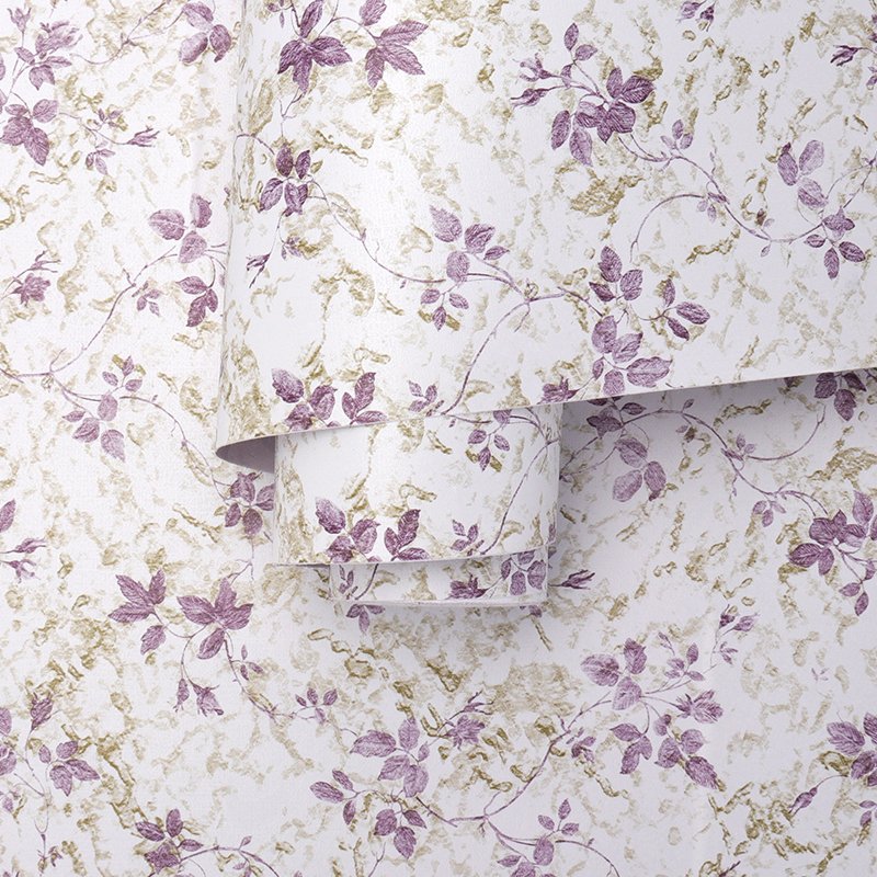 Italian Modern Antique Floral Purple 3d Glue Wallpaper Black Pink Flowers floral Wallpaper Wall