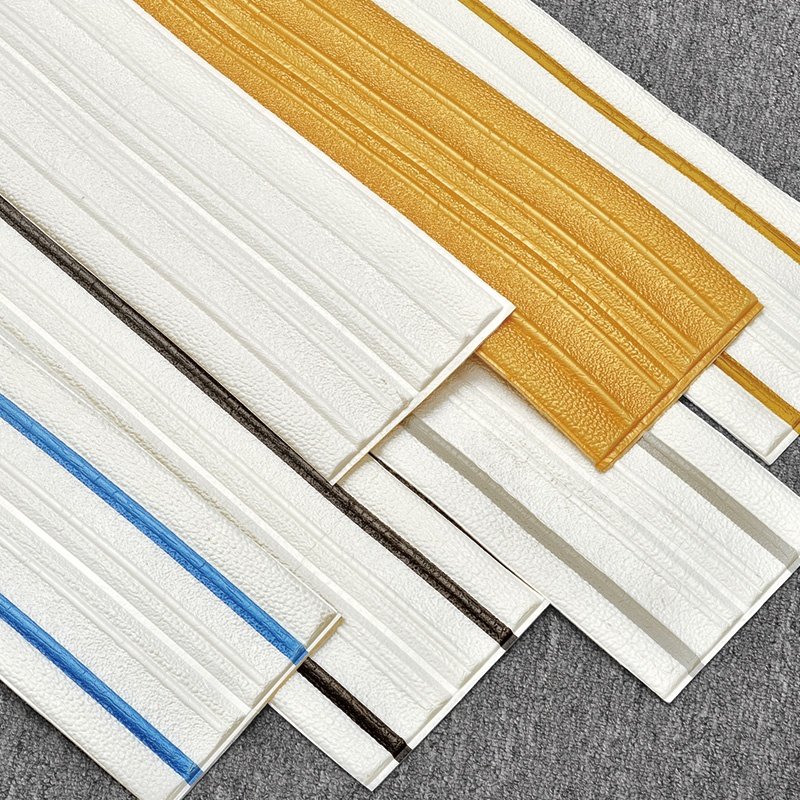 Quick Install White Moulding Decorative XPE Foam Waterproof Flexible Trim Wall Panel Home DIY Wallpaper Rolls Waist Skirting