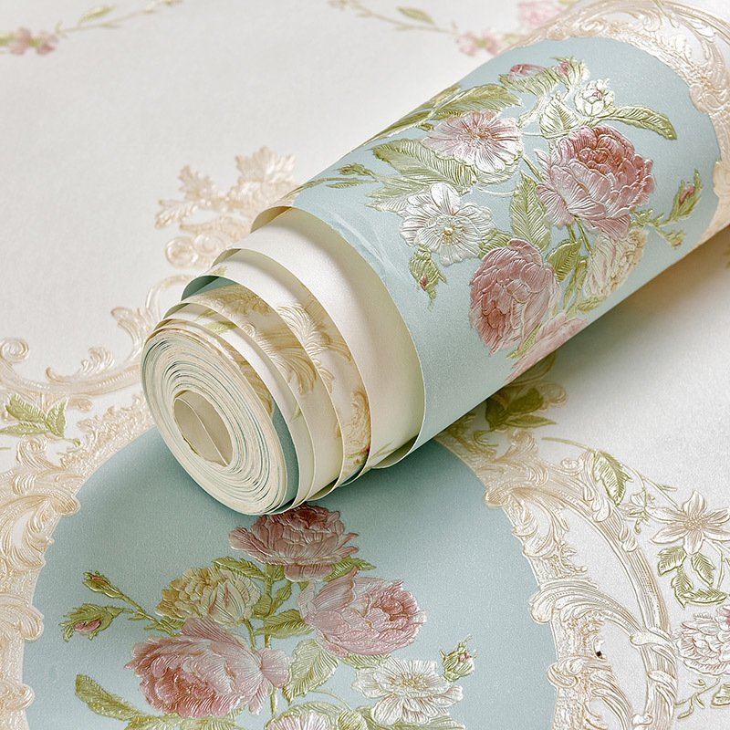 European Style Fashion 3D Home Decoration Vintage Exterior Non Woven Peel And Stick Wallpaper Self Adhesive Wall Paper Roll