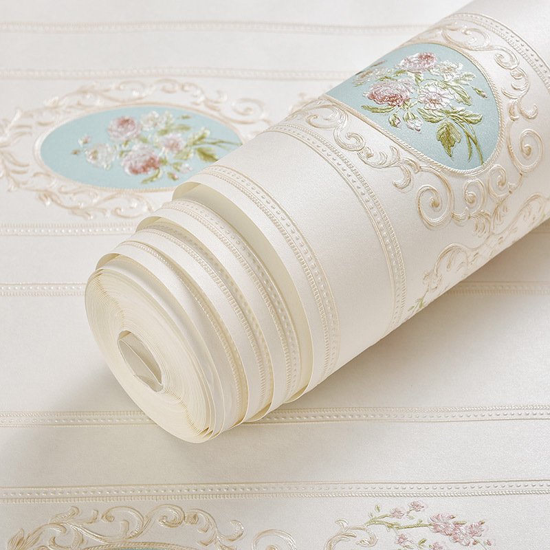 European Style Fashion 3D Home Decoration Vintage Exterior Non Woven Peel And Stick Wallpaper Self Adhesive Wall Paper Roll