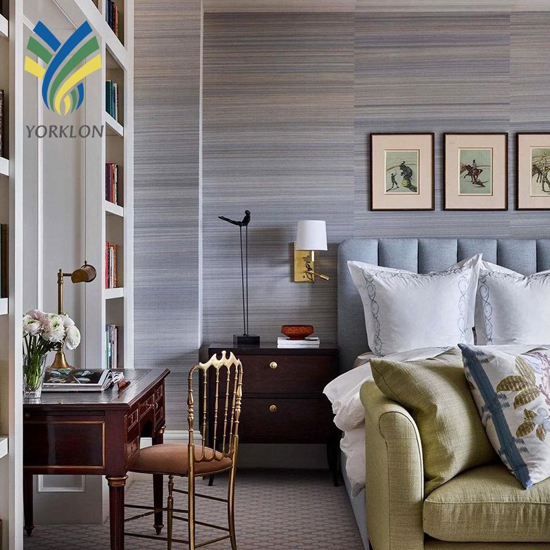 Luxury Abaca Gold Green Woven Wall paper Nature For Room Decorations