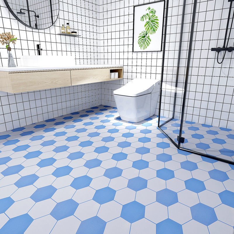 Black and White Waterproof Self Adhesive Texture Floor Room Wall Panels Bathroom Peel and Stick Tile Wallpaper