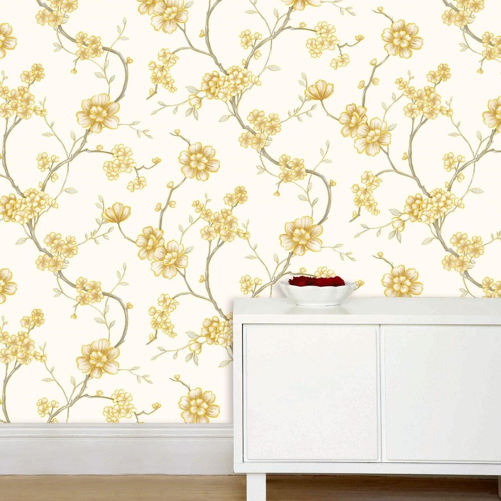 High quality wall art adhesive flowers pink and blue muiti colour flower papier peint Floral luxury waterproof 7d wallpaper