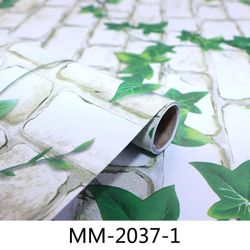 Bufu Custom Home Decor 3D Brick Texture Perfect Look PVC Wallpaper With Glue Interior Decoration