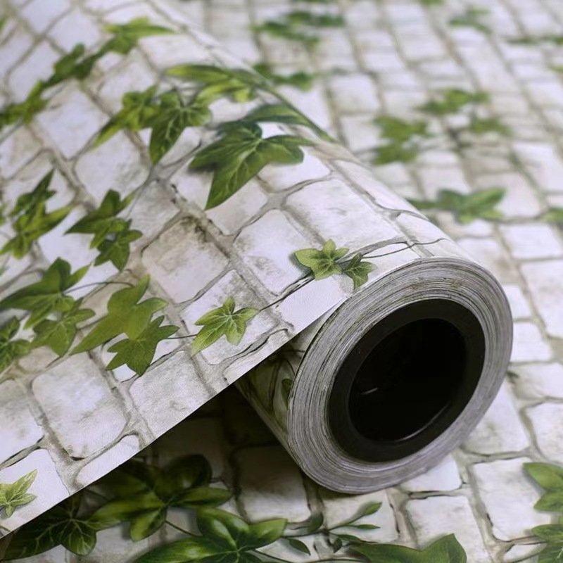 Bufu Custom Home Decor 3D Brick Texture Perfect Look PVC Wallpaper With Glue Interior Decoration