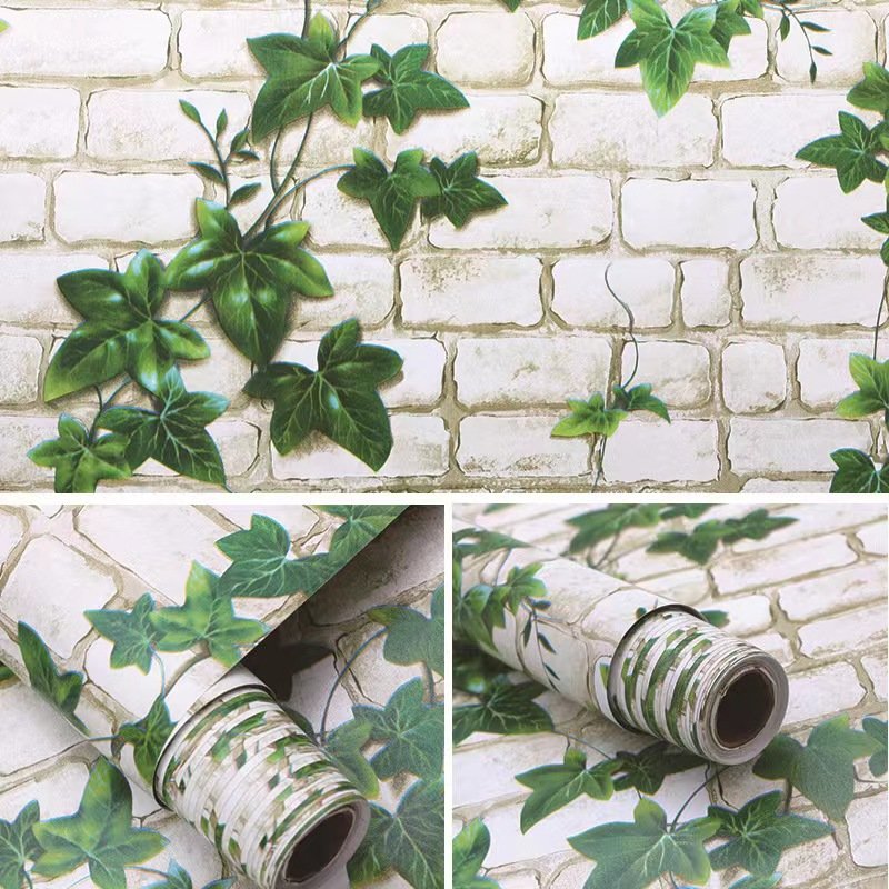 Bufu Custom Home Decor 3D Brick Texture Perfect Look PVC Wallpaper With Glue Interior Decoration