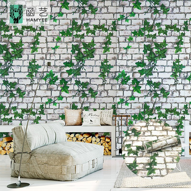 High quality 3d peel and stick wall paper interior red brick wallpaper rolls for home decoration