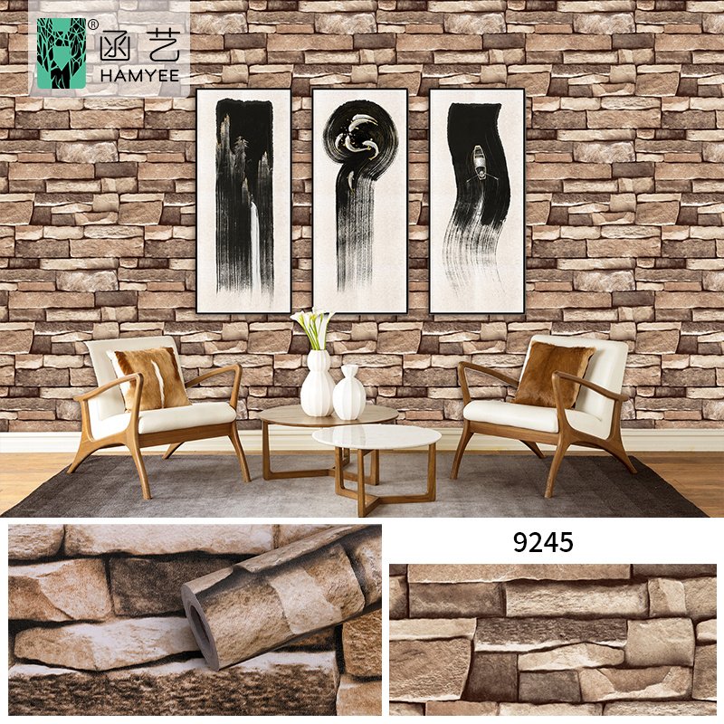 High quality 3d peel and stick wall paper interior red brick wallpaper rolls for home decoration