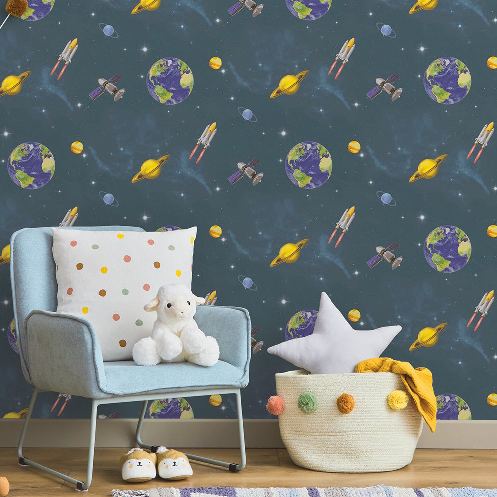 Vast Universe Design Vinyl Wallpaper Boys Bedroom Wallpaper