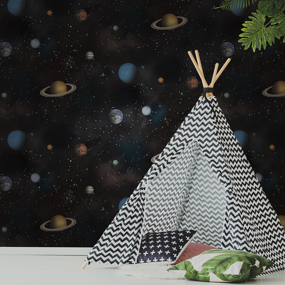 Vast Universe Design Vinyl Wallpaper Boys Bedroom Wallpaper