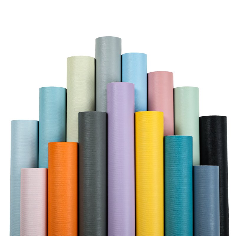 DUUEIHHUER Wallpaper Rolls Aluminum Foil Living Room Stripes Latest Technology Macarons PVC Modern Household Apartment
