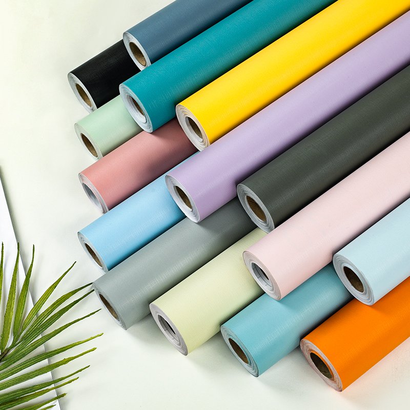 DUUEIHHUER Wallpaper Rolls Aluminum Foil Living Room Stripes Latest Technology Macarons PVC Modern Household Apartment