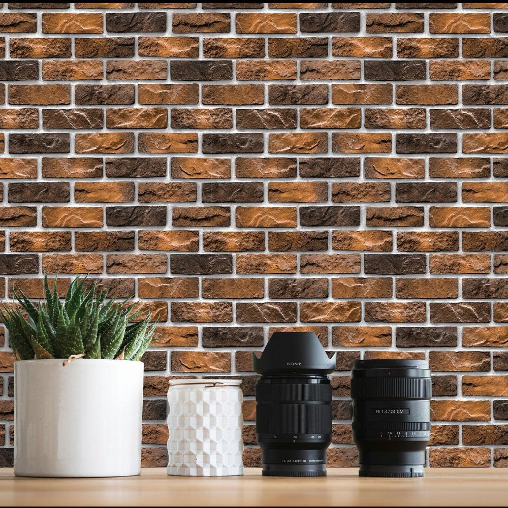 3D Sticker Wallpaper Brick Space Mural Vinyl Decorator Gray Wallpapers Auto Colant Mural Gray White for Wall