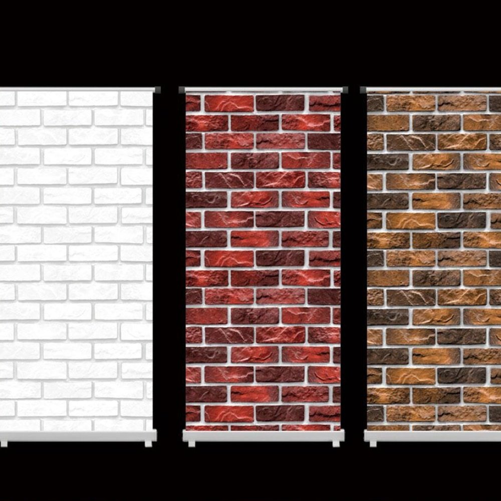 3D Sticker Wallpaper Brick Space Mural Vinyl Decorator Gray Wallpapers Auto Colant Mural Gray White for Wall
