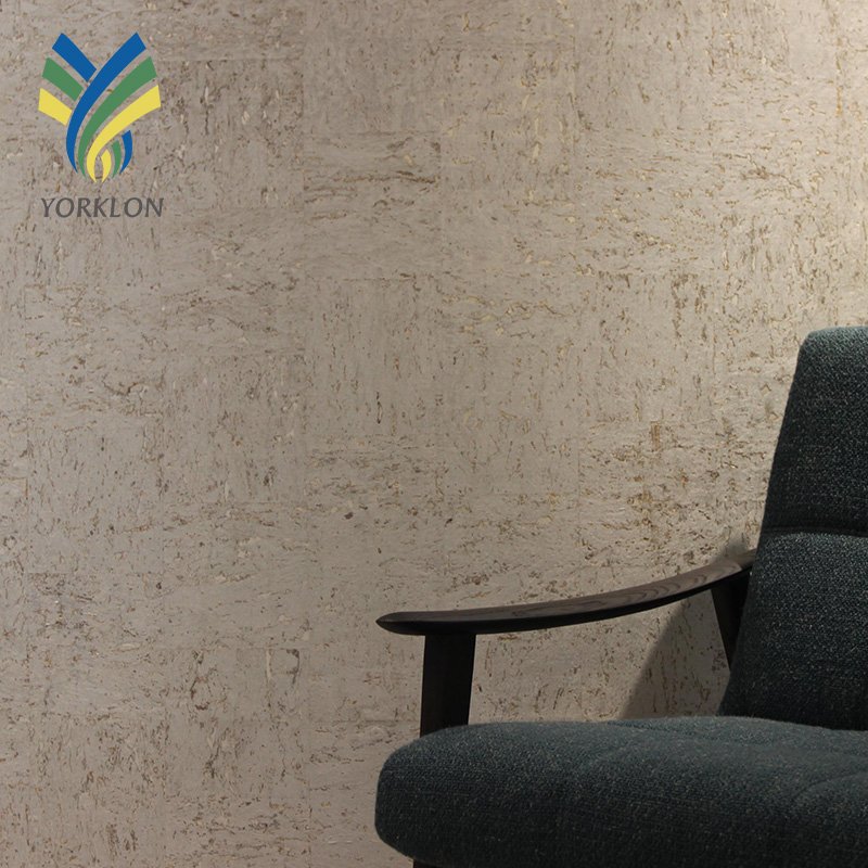 N168 Modern Luxury Wall paper Nature Wood Metallic Cork Grasscloth Wallpaper