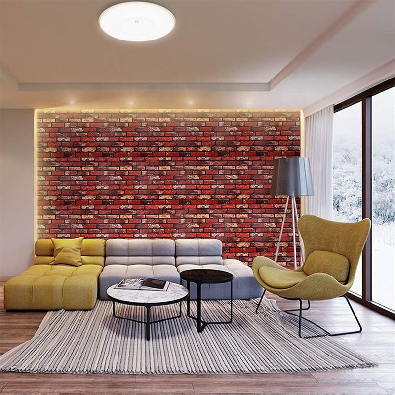 Europe Hot Sale best quality new product latest design pvc 3d brick wallpaper