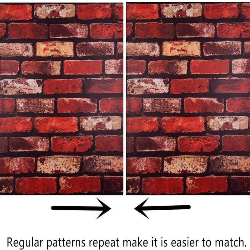 Europe Hot Sale best quality new product latest design pvc 3d brick wallpaper