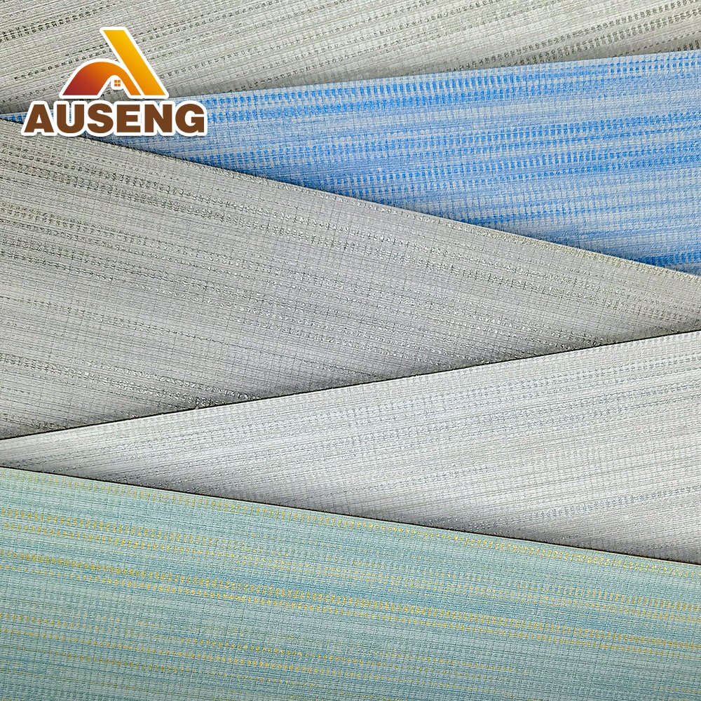 High Quality Fabric Pattern PVC wallpapers wallcovering 20OZ Wall paper For Apartment hotel wall decor