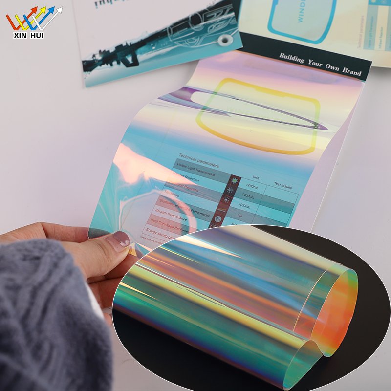 Chameleon Rainbow Blaze Solar Tint Film Building Decorative Dichroic Color Dichroic Glass Film1.38*30M/Roll