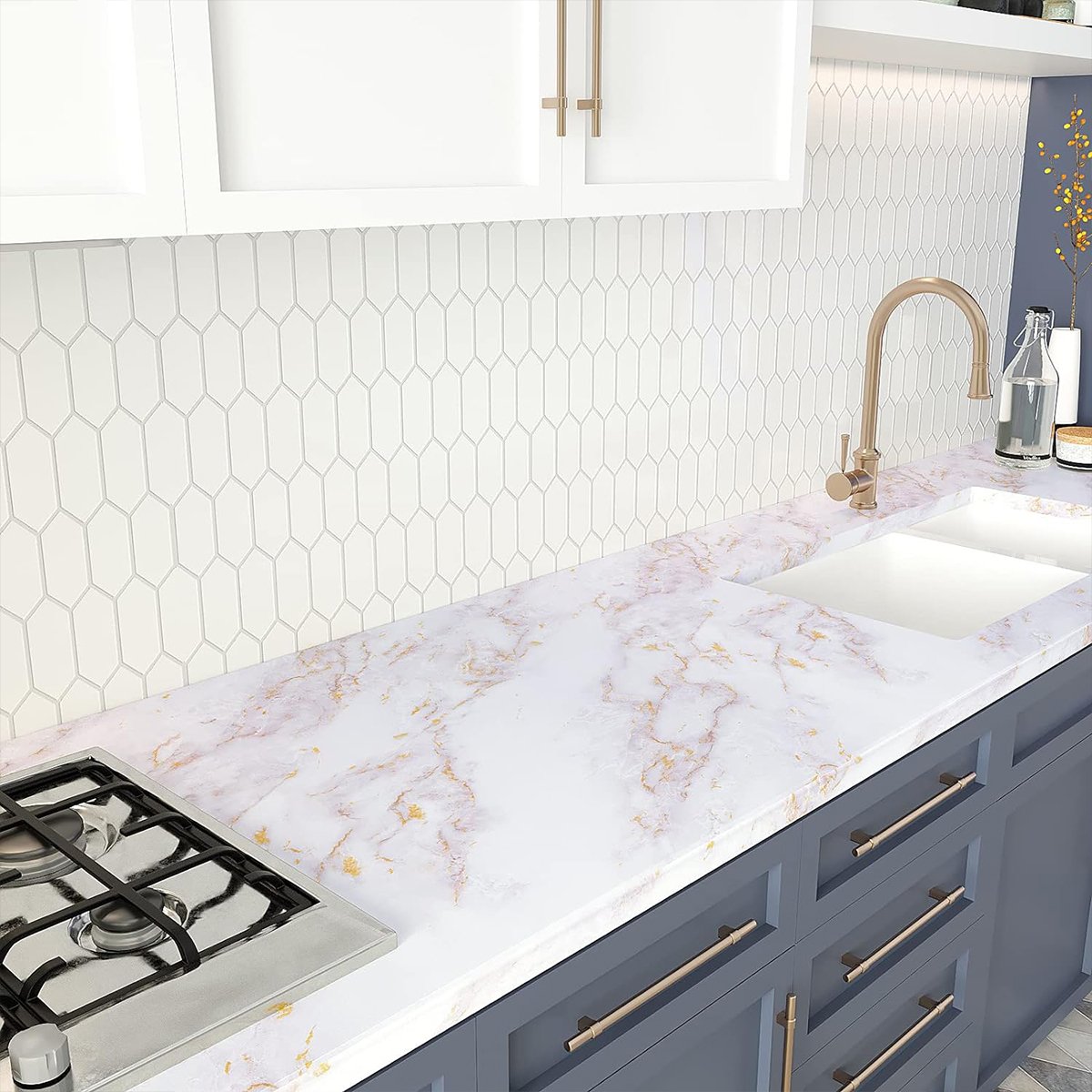 Self adhesive, easy to clean, waterproof, retro matte jade and marble patterned background wallpaper, home wallpaper