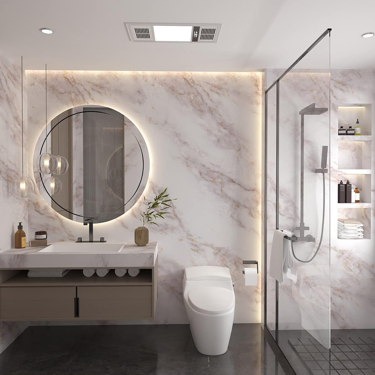 Self adhesive, easy to clean, waterproof, retro matte jade and marble patterned background wallpaper, home wallpaper