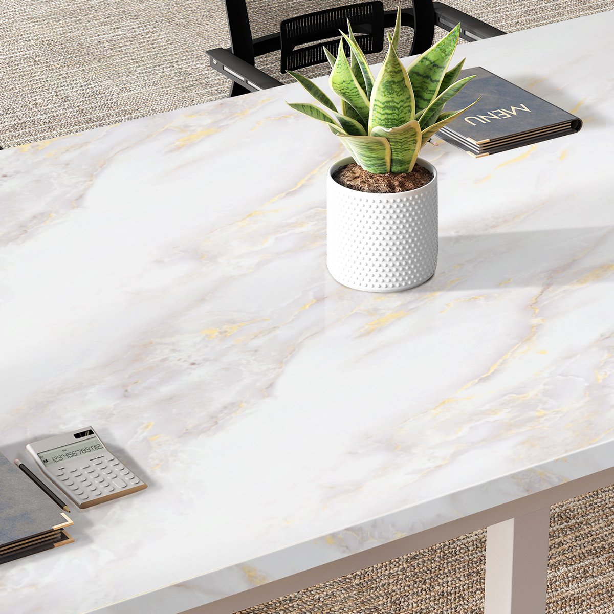 Self adhesive, easy to clean, waterproof, retro matte jade and marble patterned background wallpaper, home wallpaper